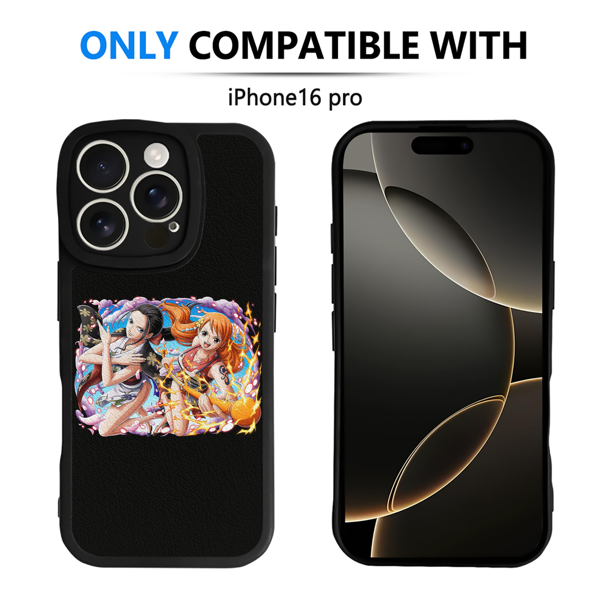 （画像用） ワンピース ナミ ONE PIECE Nami 【iPhone 16シリーズ対応】シリコンスマホケース（レザー調） 材質：シリコン